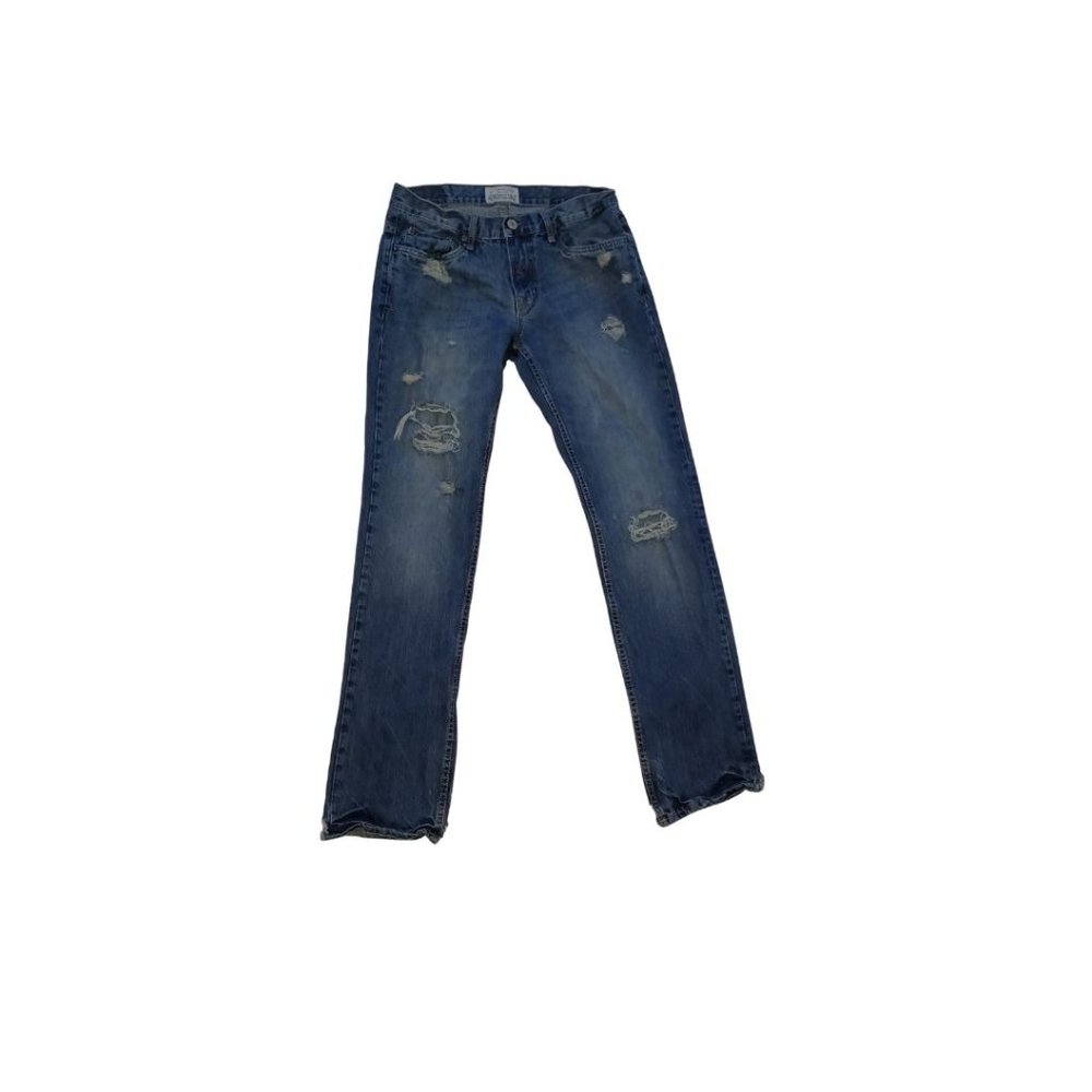 Aeropostale Jeans Distressed, Ripped,  Bowery Slim Straight  Size 32/34